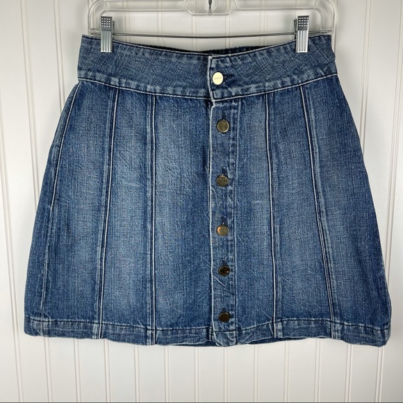 Frame Denim Le Panel Denim Mini Skirt Georgetown 29 - Picture 4 of 9
